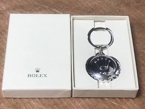 ロレックス キーホルダー シルバー アクセサリー キーリング チャーム 王冠 刻印 ノベルティ 未使用 ROLEX 非売品