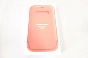 【新品】 アップル Apple MagSafe対応 iPhone 12 Pro Max レザースリーブ ピンクシトラス MHYF3FE/A (純正・国内正規品)