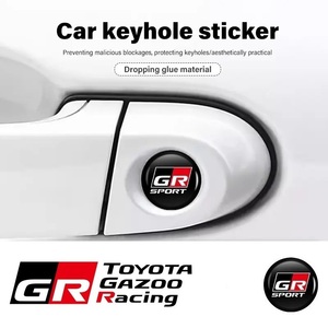 GR SPORT TOYOTA GAZOO Racing トヨタ ガズー レーシング 3D クリスタルエンブレム 15mm 鍵穴マーク 鍵穴隠し キーレス 内装 TRD as