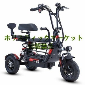 電気三輪車の大人 パワーアシスト3ホイールエレクトリックバイク 買い物旅行用 48V/10AHリチウムバッテリー 駆動距離45km 3速 F204