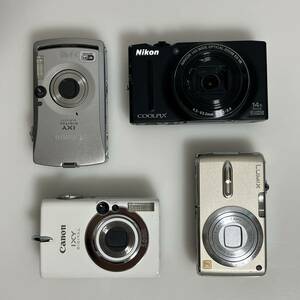 Canon IXY DIGITAL / Panasonic / NIKON コンパクトデジタルカメラ デジタルカメラ 4台まとめ ジャンク