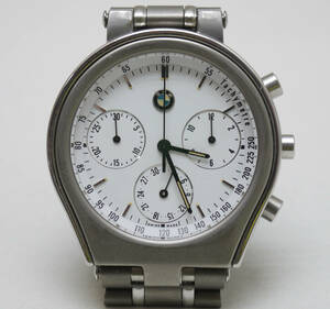 ■ 希少 BMW 腕時計 TACHYMETER スイス製 クォーツ 腕時計 クロノグラフ 難ありジャンク