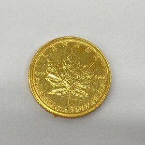 K24IG　カナダ　メイプルリーフ金貨　1/10oz　1990　総重量3.1g【CEAM9047】