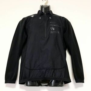 美品☆DESCENTE☆デサントムーブスポーツ☆ハーフジップ☆長袖シャツ☆ナイロン切替/ドライ/ストレッチ/トップス/ジャケット/ジャージ/黒/M