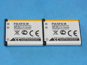  FUJI FILM 未使用品 純正バッテリー NP-45 2個 管理555