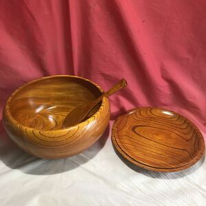 おひつ　天然木くり抜き　木曽ヒノキ　27＊27＊14cm 未使用品