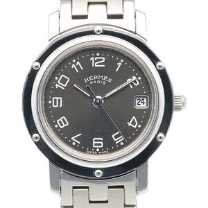 エルメス クリッパー 腕時計 時計 ステンレススチール CL4.210 クオーツ レディース 1年保証 HERMES 中古 美品