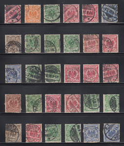 【ドイツ】1889年～アドラーシリーズ使用済みクラシック切手30枚大量まとめてロット！高評価額！！ (jLdEUGePJB)