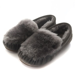 エミュー emu CAIRNS REVERSE FUR モカシン スリッポン シープスキン ファー 7 24.0cm グレー 20093825003630 /WM レディース