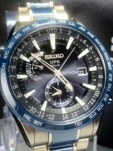 美品 セイコー SEIKO アストロン ASTRON メンズ GPS ソーラー 腕時計 チタン セラミック ブラック文字盤 7Xシリーズ SBXA019 7X52-0AF0