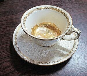 限定 アンティーク ウエッジウッド 英国製 金彩 コーヒー カップ＆ソーサ