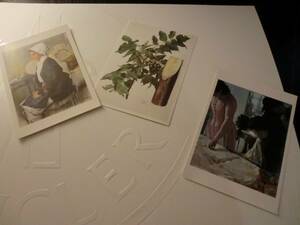 小磯良平 ポストカード 3枚 セット 人物図 人物画 植物画 カード 絵葉書 ポストカード おまとめ アンティーク アート インテリア オブジェ