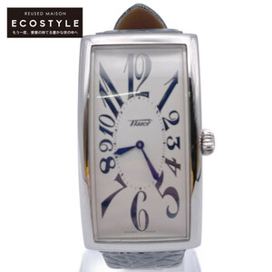 1円 TISSOT ティソ Z181 白文字盤 ヘリテージ バナナウォッチ レザーベルト 腕時計