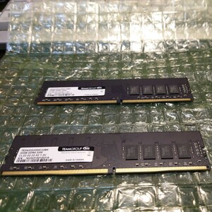 team 64gb ddr4 3200 32gb×2 ted432g3200c22bk 両面実装 デスクトップPC用メモリ22-22-22-52 1.2v 非ECC 32gb2枚セット