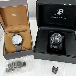 SEIKO セイコー 電波ソーラー腕時計 2点セット アストロン 7B72-0AD0・BRIGHTZ ブライツ 8B92-0AR0 可動品[327927