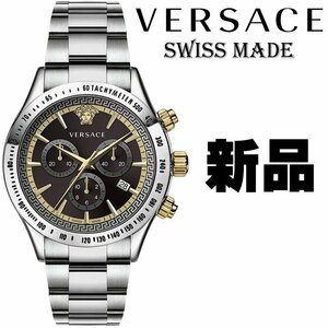 新品ヴェルサーチ VERSACE 高級スイス製クロノグラフ 50m防水 激レア日本未発売 イタリアブランド本物 未使用 メンズ ジャンニ