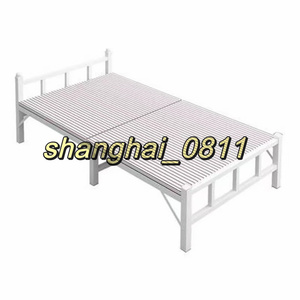 折りたたみベッド コンパクト シングルベッド パイプベッド 組立不要 簡易ベッド ベッドマット マットレス付 通気性 (幅90cm) U229