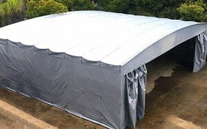 オーダーメイド製作 建築確認不要 テント倉庫 可移動 伸縮式 スライド式 駐車場 シェルドーム 物置 パイプ 車庫 格納庫 ガレージ 大型 簡易