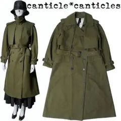 ★美品★canticle canticles★ウール トレンチコート★オリーブ★