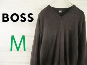 春物 HUGO BOSS●ヒューゴボス●＜薄手 Vネック ニット＞●M552c