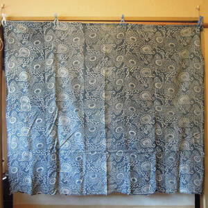 古布 木綿 藍染め 型染め 5巾 vintage fabrics boro katazome indigo textile wabisabi