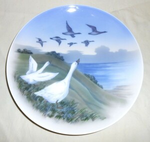 ロイヤルコペンハーゲン 白鳥 渡り鳥 飾り皿 直径約25.3cm 壁掛け プレート 絵皿 鴨 雁 ROYAL COPENHAGEN