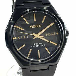 美品 SEIKO セイコー WIRED ワイアード 東京リベンジャーズ コラボモデル メンズ 腕時計 AGAK714 マイキー クオーツ VJ21-KZHO 箱保付き