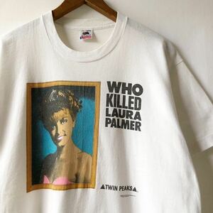 90s TWIN PEAKS Laura Palmer Tシャツ L USA製 ビンテージ 90年代 ツインピークス ローラパーマー David Lynch オリジナル ヴィンテージ