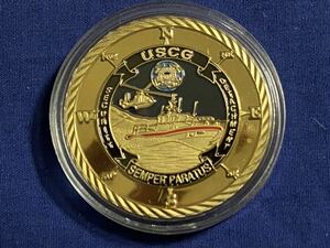 ★同梱可 極美品 米沿岸警備隊 チャレンジコイン 米軍 アメリカ軍 記念メダル USCG 海上保安庁 海軍