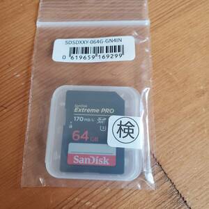 a772 新品 SanDisk 64GB Extreme Pro SDXC UHS-I V30 U3 Class10 SDSDXXY-064G-GN4IN