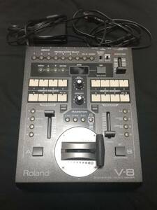 ○Roland ローランド V-8 8-CHANNEL VIDEOMIXER ビデオミキサー 電源コード付き 通電確認OK 専用アダプター 説明書付