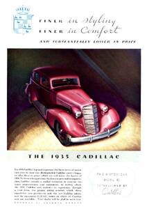 ◆1935年の自動車広告　キャデラック　Cadillac GM