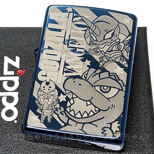 zippo☆限定☆エヴァVSゴジラ☆デフォルメVer☆ブルー☆ジッポ ライター