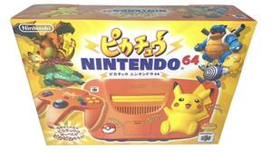 デッドストック　未使用品　ニンテンドー64 本体　ピカチュウ　オレンジ　イエロー　Nintendo64