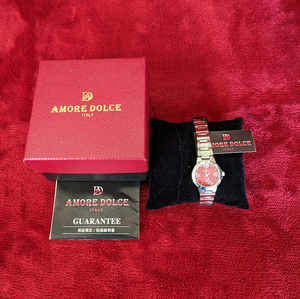 未使用/ストック品 AMORE DOLCE (アモーレドルチェ)レディース腕時計 AD13306 レッド