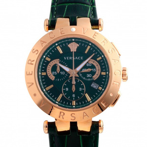 ヴェルサーチ Versace Vレース クロノグラフ VERQ00420 グリーン文字盤 新品 腕時計 メンズ