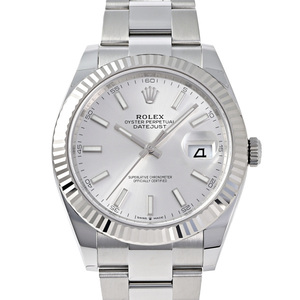 ロレックス ROLEX デイトジャスト 41 126334 シルバ―/バー文字盤 中古 腕時計 メンズ