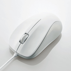 有線 光学式マウス 3ボタン Ｍサイズ Chromebook対応認定 マウスの基本性能をしっかり持ち、オフィスでの使用に最適: M-K6URWH/RS