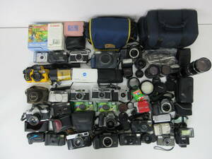 1円～ 中古 ジャンク カメラ レンズ 大量 フィルムカメラ まとめ (コンパクトカメラ レンズ など ）部品 パーツ取り ／②