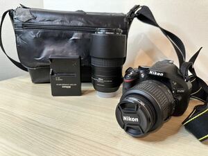 ♪ Nikon D5200 ニコン デジタル一眼レフカメラ　ボディ　2410万画素　Nikon AF-S 55-300mm 1:4.5-5.6G レンズ付
