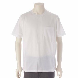 【エルメス】Hermes　メンズ コットン 半袖 ポケット Tシャツ カットソー トップス ホワイト M 【中古】【正規品保証】206495