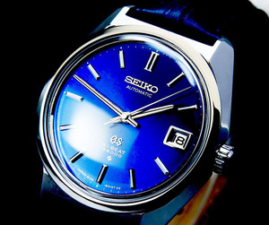 GRAND SEIKO グランド セイコー HI-BEAT 36000 6145-8000 Steel , Blue Dial メンズ 自動巻き(美品、OH済み ) / 36mm