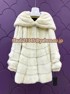 【ケーリーフショップ】最高級★贅沢なミンクファーコート★らかくて暖かい本物肉厚毛皮大きな衿 リアルファーミンクコート