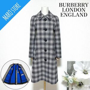 【超美品】BURBERRY ウォークデン プレイド チェック ウール コート