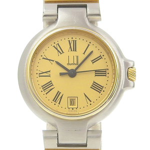 Dunhill ダンヒル ミレニアム 腕時計 SS クオーツ アナログ表示 レディース ゴールド文字盤【I213023018】中古