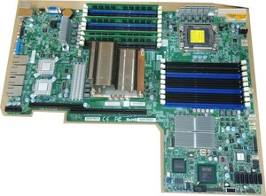 ●動作確認済 SUPERMICRO製 サーバ用マザーボード X8DTU LN4F+ [Proprietary/LGA1366/2CPU] XeonE5620*1 & 8GBメモリ付