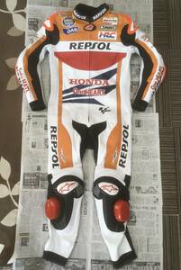 新品★ 未使用 希少 革ツナギ レーシングスーツ レプリカ REPSOL HONDA レプソル ホンダ 身長175cm〜185cm 送料無料