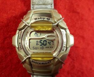 GS5G8）◎完動腕時計送料無料(定形外)★CASIO カシオ BABY-G Gショック系★BGT-1000銀色◎落ち着きのあるフォルムです♪
