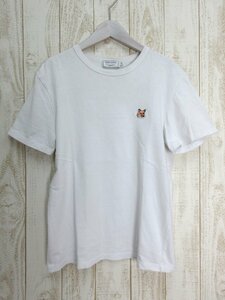 MAISON KITSUNE/メゾンキツネ：FOX HEAD PATCH 半袖Tシャツ ホワイト サイズS KMM-4802-A フォックスヘッド レディース/中古/USED