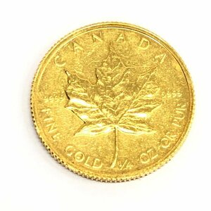 K24IG　カナダ　メイプルリーフ金貨　1/4oz　1986　総重量7.8g【CDAX8065】